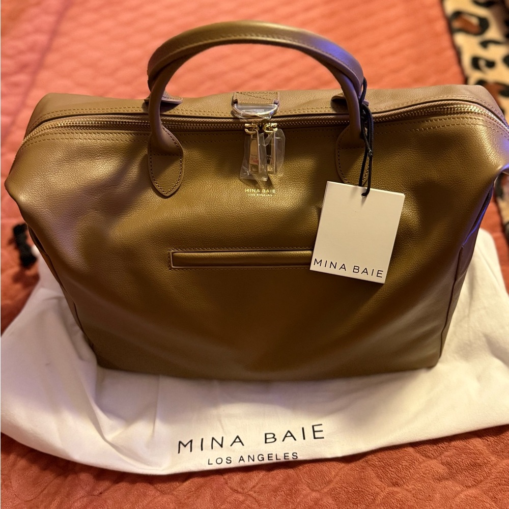 Mina Baie Emmy Midi LEATHER Teddy Color Bag/Backpack New With Tags!! - Picture 4 of 15